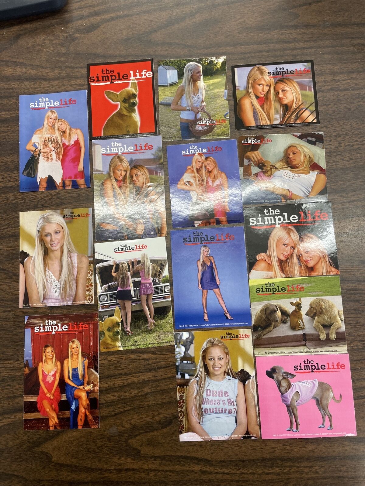 2004 The Simple Life Vending Stickers Complete Set Paris Hilton Nicole Ritchie