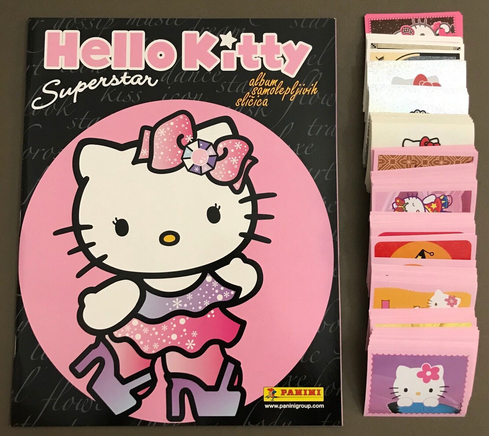 2009 Panini Hello Kitty Superstar empty album and complete set