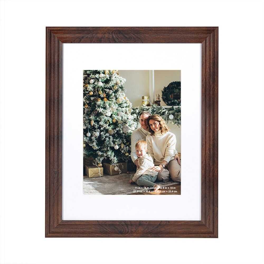 11x14 Wood Picture Frame  with High Definition Glass 8x10 Photo Frame Wall Decor