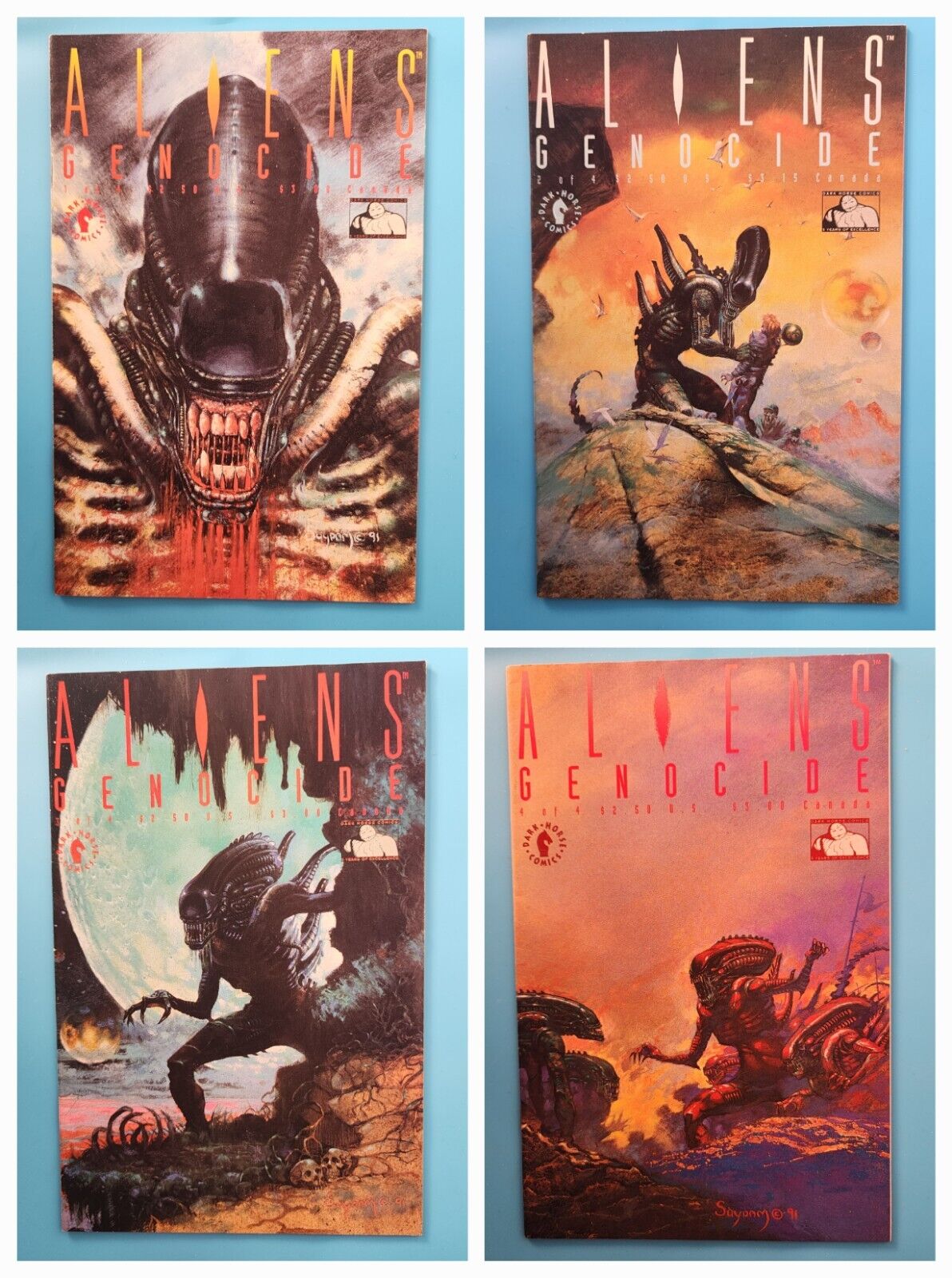 Aliens Genocide #1-4 (1991) Dark Horse Comics Complete Set