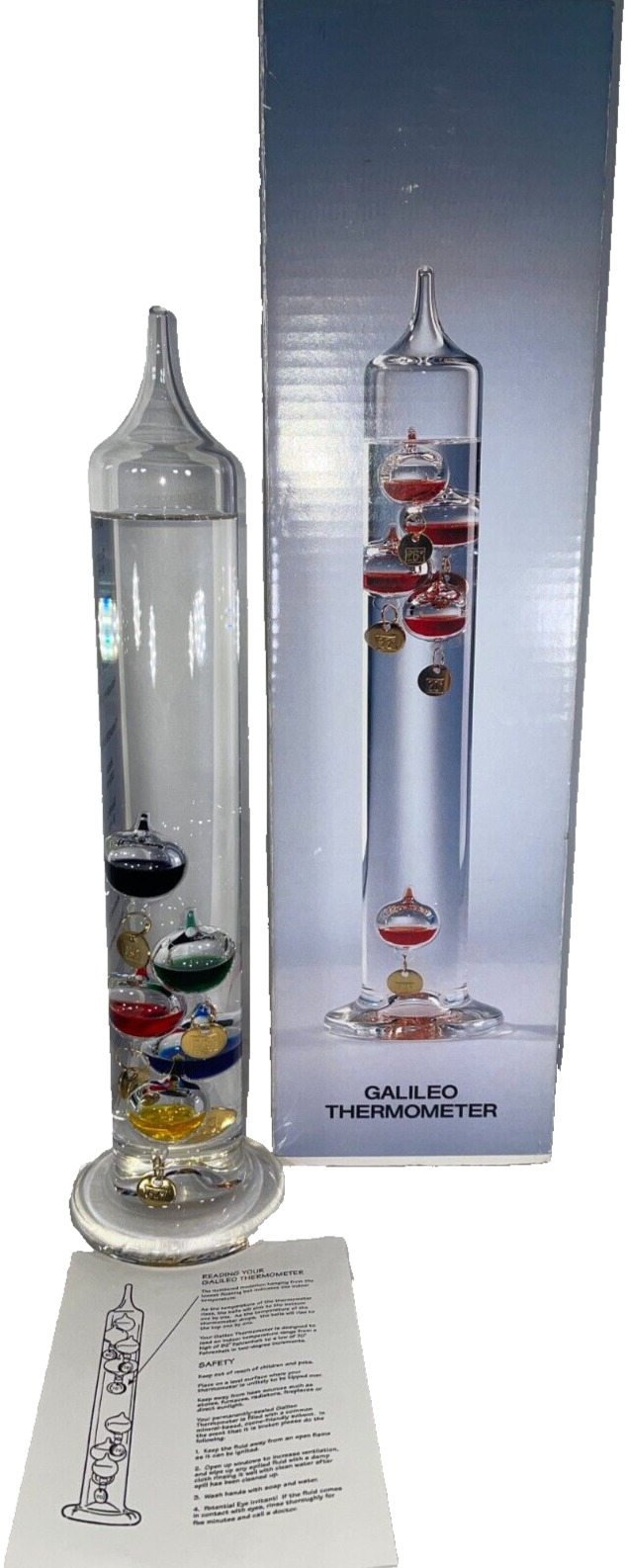 Handblown Galileo Glass Thermometer 17\