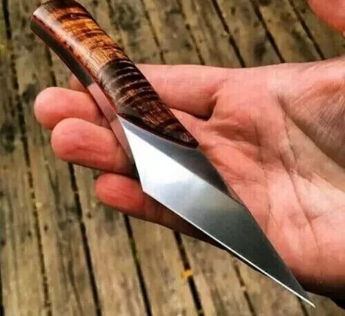 Handmade Full Tang D2 Steel Kiridashi Knife with Wood Handle Hunting & Survival