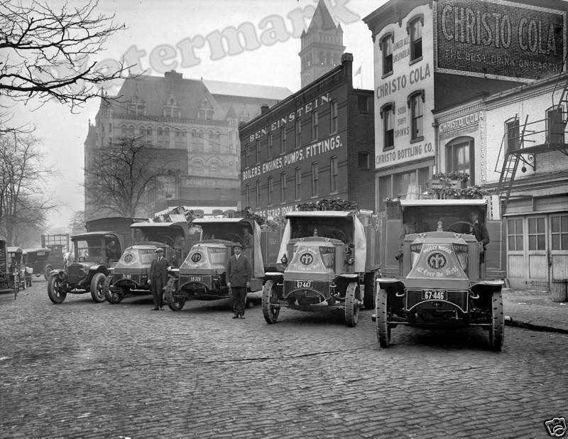 Vintage Whistle Soda Christo Cola Delivery Trucks Year 1923 8x10 Photo