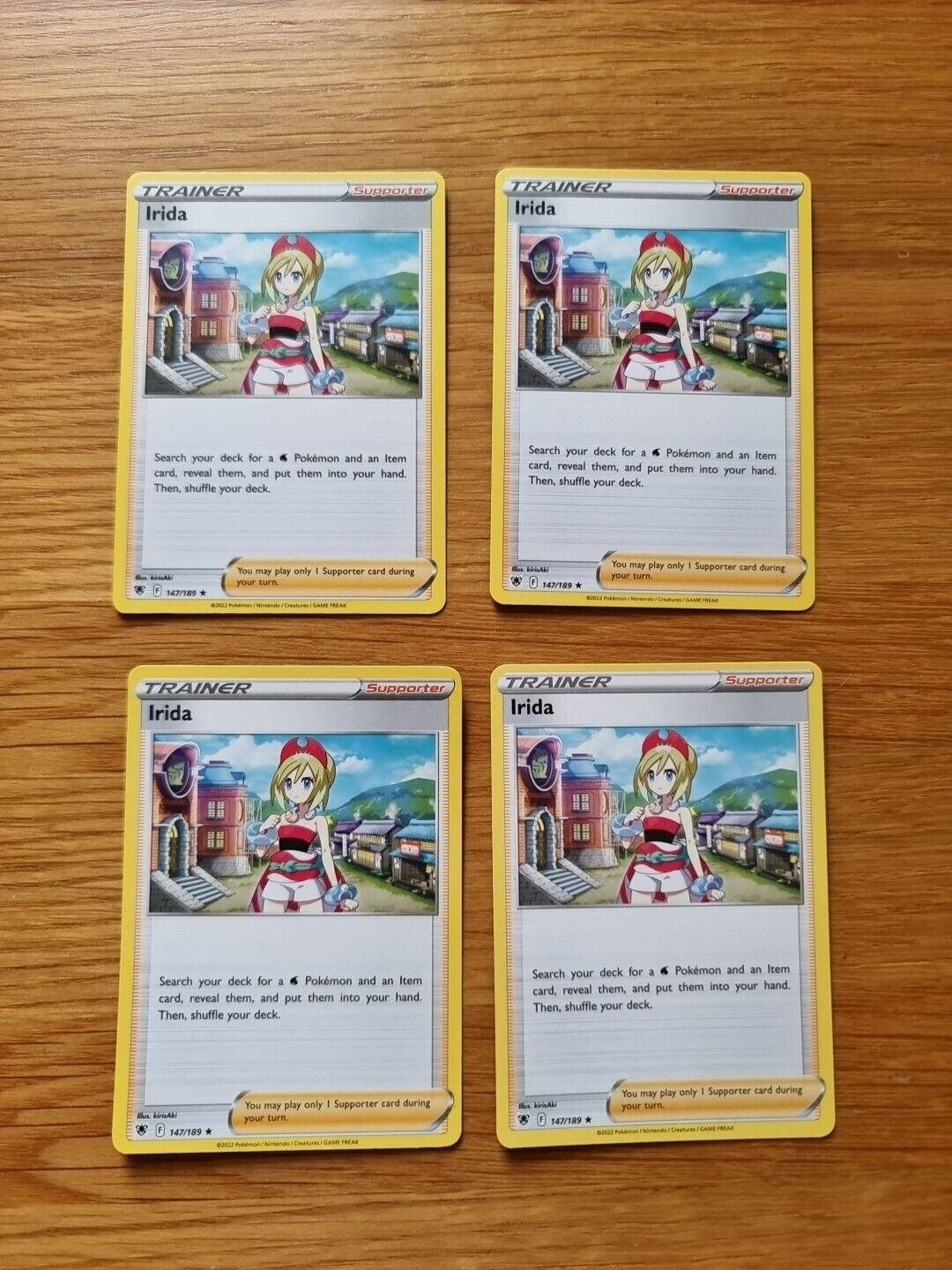 Irida 147/189 Supporter Playset (4x) Astral Radiance Pokémon TCG Non Holo Card