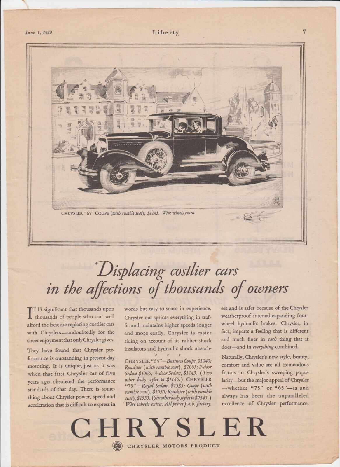 Chrysler Motors 1929 Print Ad 8\