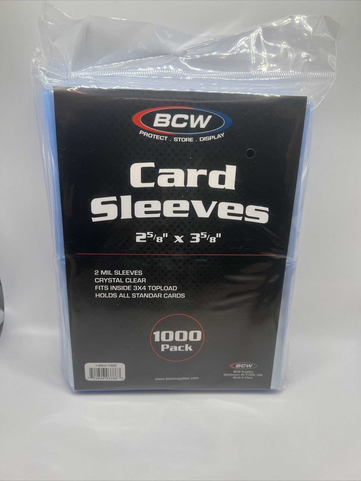 BCW Penny Card Soft Sleeves 1 Pack of 1000 Sleeves for Standard Sized Cards