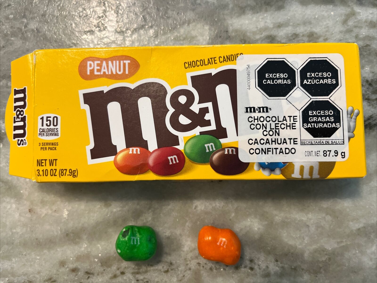 2 Double Peanut  M&M’s Candy From Same Box