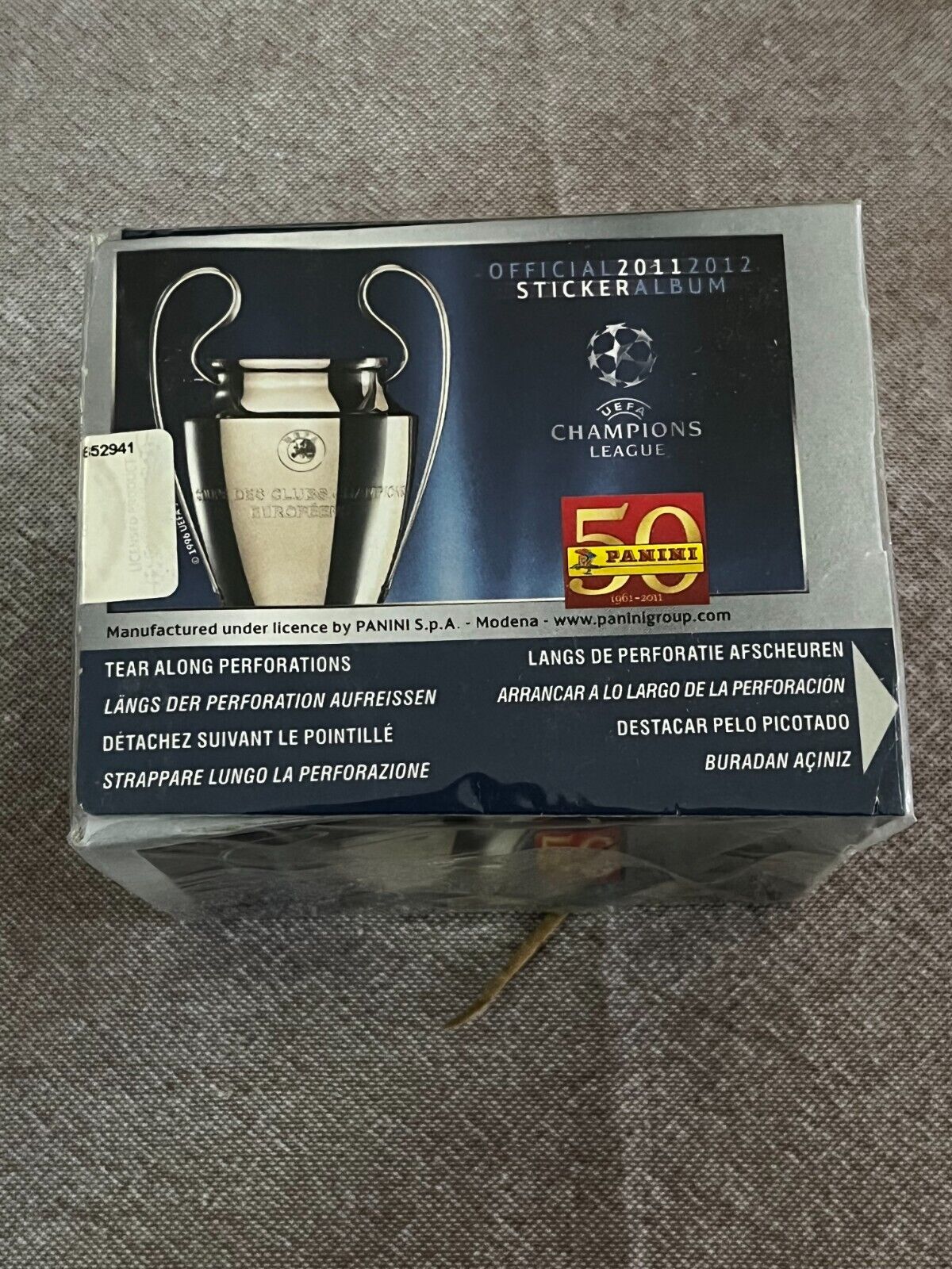 PANINI DISPLAY BOX BOX BOX 50 PACKS + UEFA CHAMPIONS LEAGUE ALBUM 2011/2012
