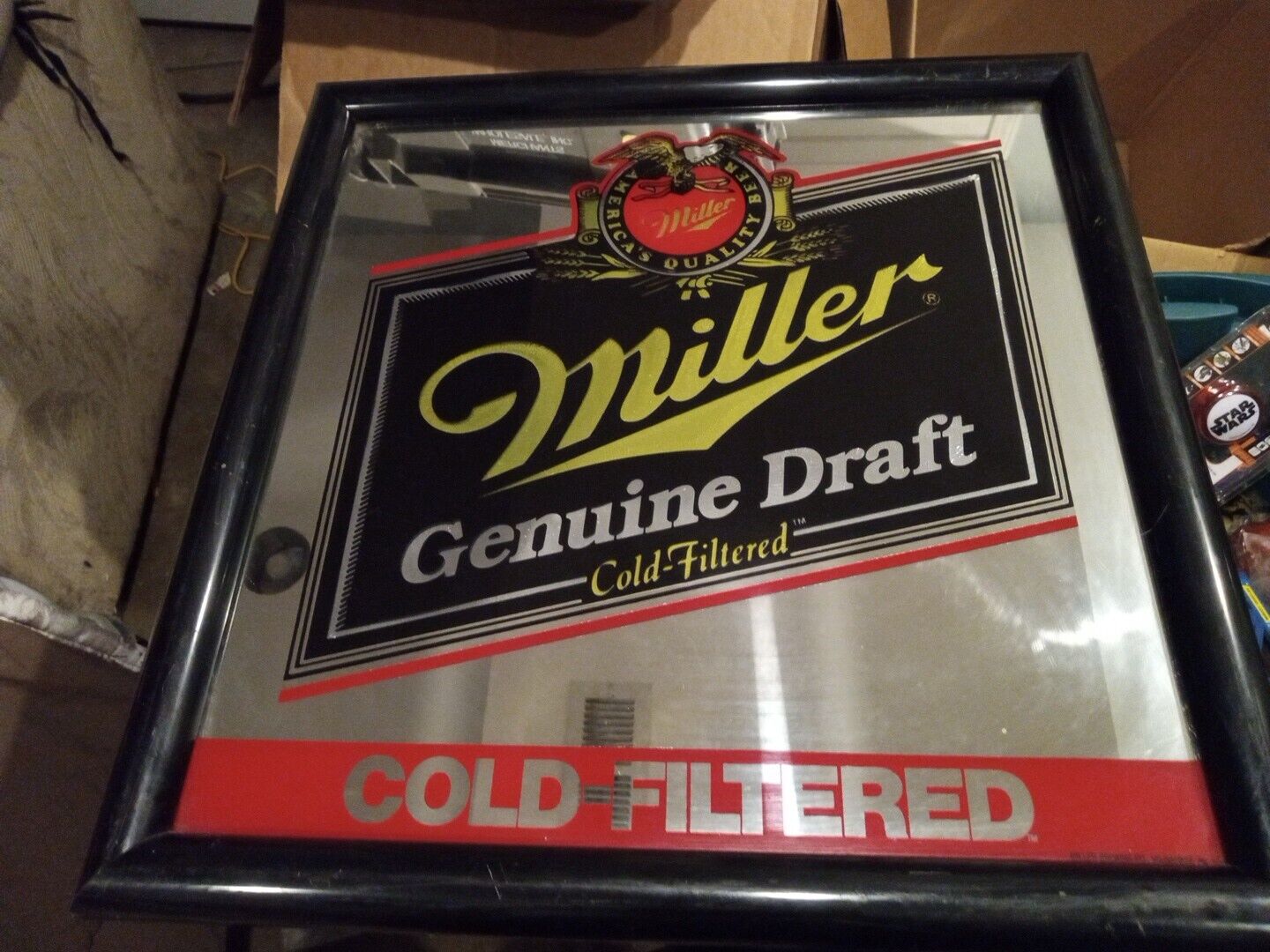 Vintage Miller Genuine Draft cold filtered Beer Mirror Sign $100 OBO