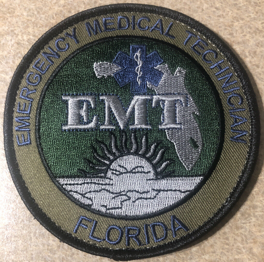 Florida EMT (Emergency Medical Tech) Patch- Subdued Green 4\