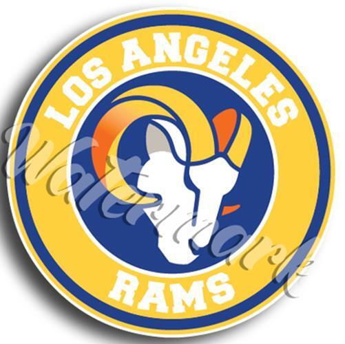 Los Angeles Rams New Ram Circle Logo Sticker - Decal 10 sizes with TRACKING
