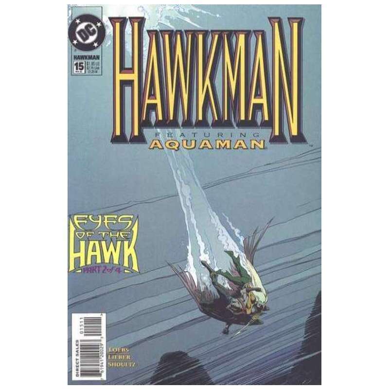 Hawkman #15  - 1993 series DC comics VF minus Full description below [b;