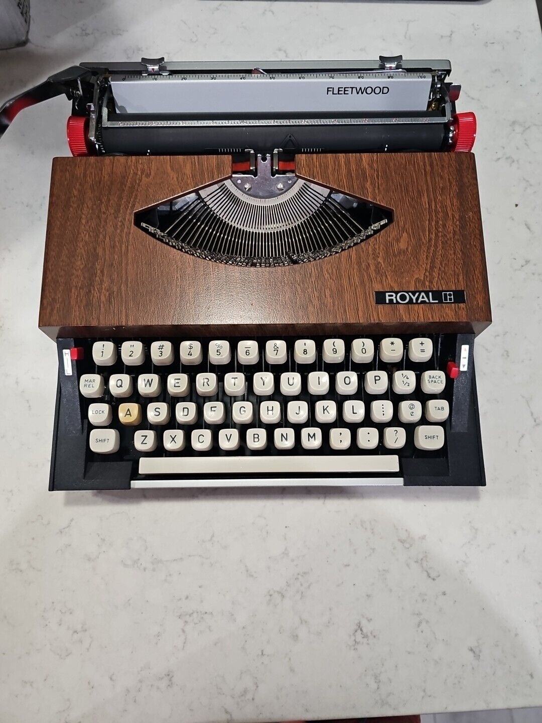 1968 Royal (Silver-Seiko) Fleetwood #MR 8878712 Typewriter With Box Mint