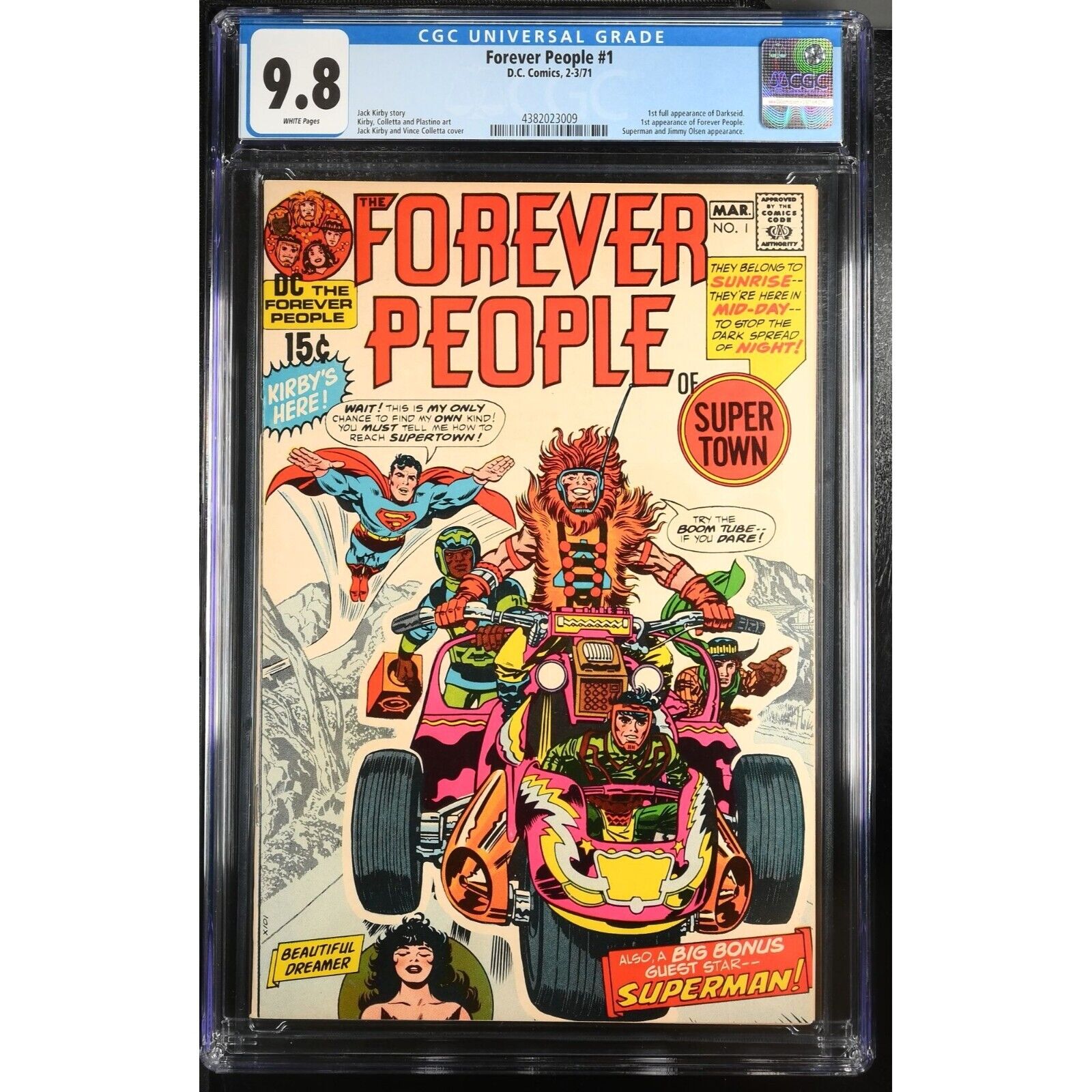 Forever People #1 (1971) CGC 9.8 White Pages HIGHEST GRADED 1st App. Darkseid