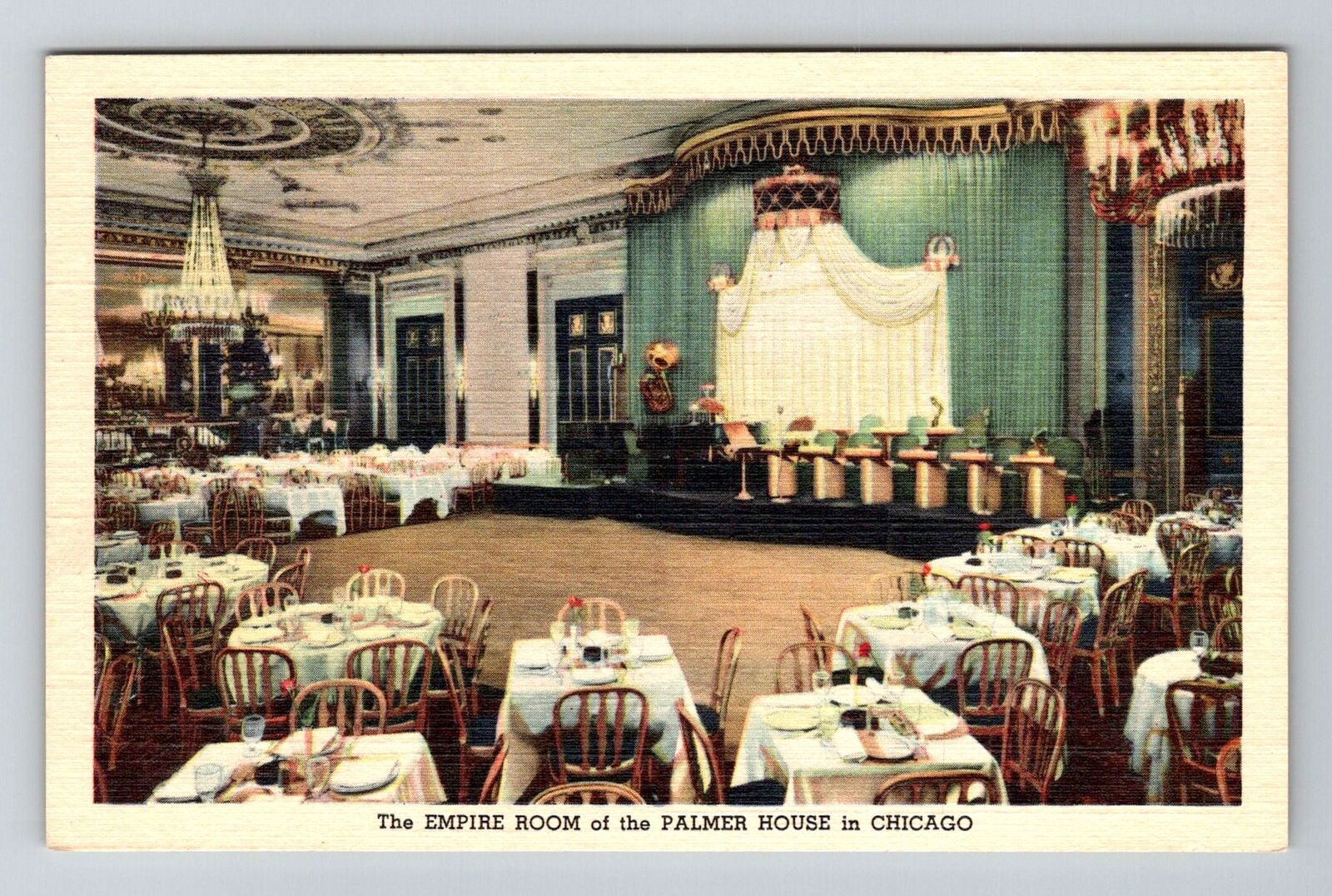 Chicago, IL-Illinois, Empire Room Of Palmer House Advertising, Vintage Postcard