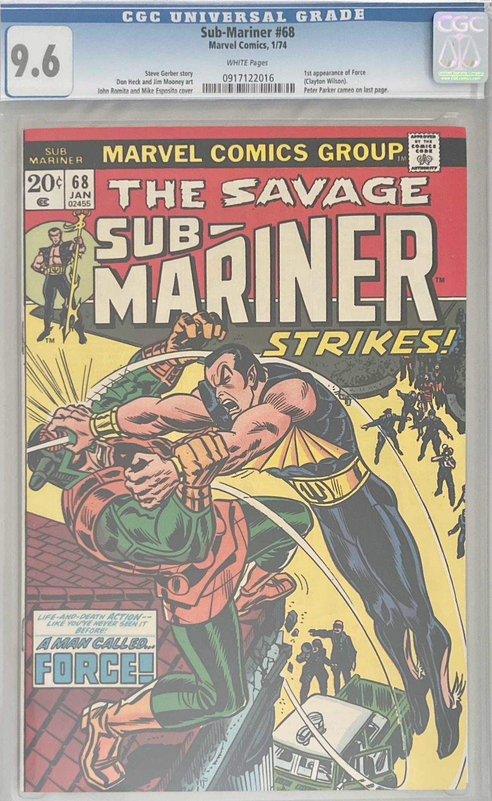 Sub-Mariner #68 Marvel Comics, 1/74 CGC 9.6