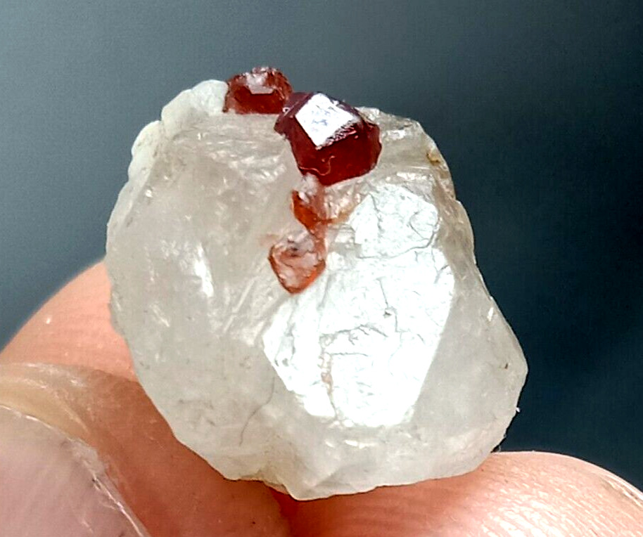 12 carat Beautiful Red Garnet with Quartz combine crystal Specimen @ Skardu