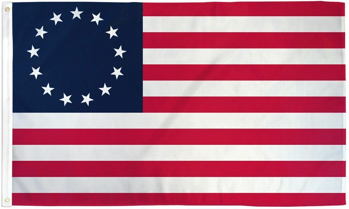 Betsy Ross 3x5 ft Poly Banner Flag- 13 Stars 1776 American Colonial - USA SELLER