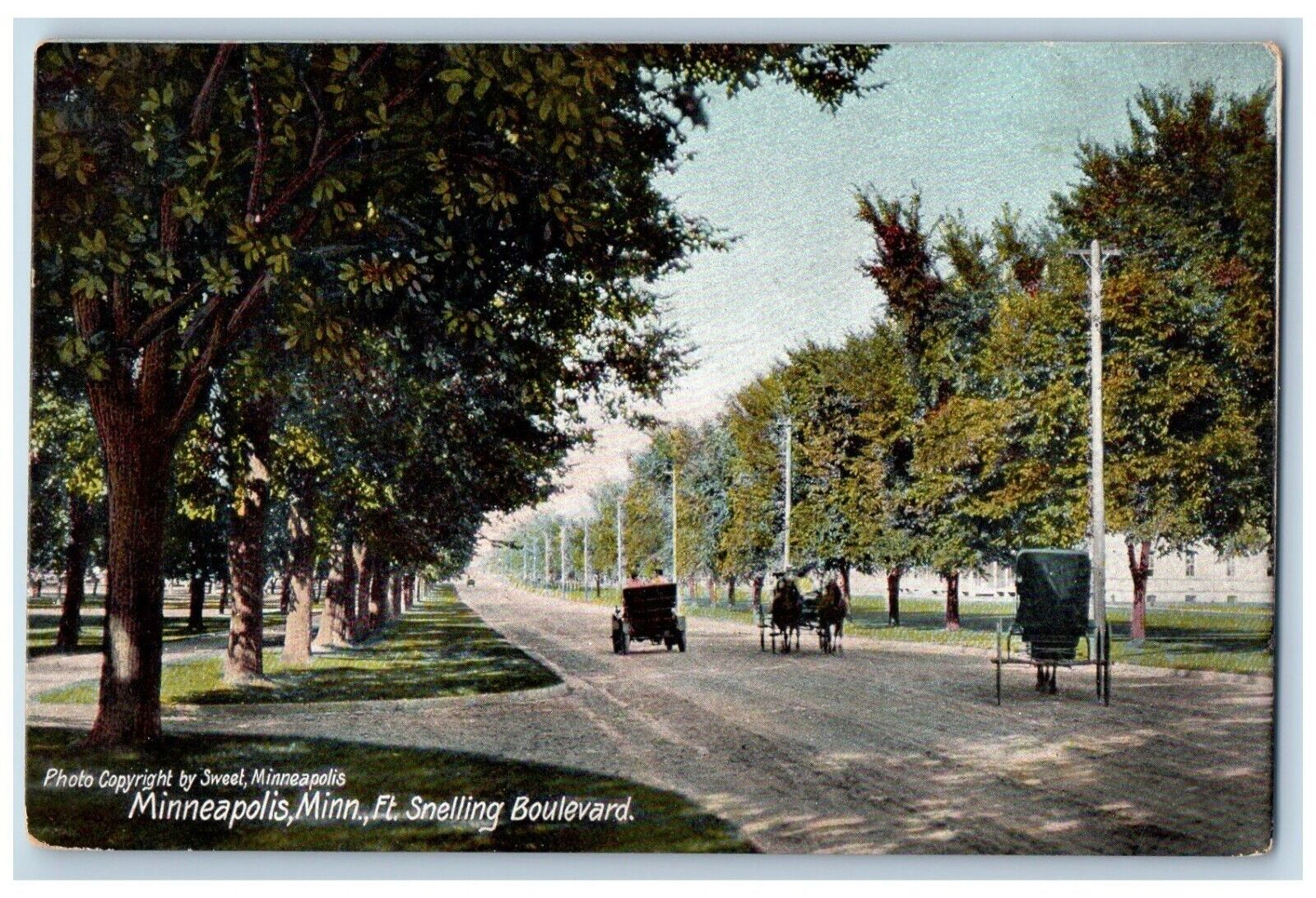Minneapolis Minnesota MN Postcard Ft. Snelling Boulevard c1910 Vintage Antique