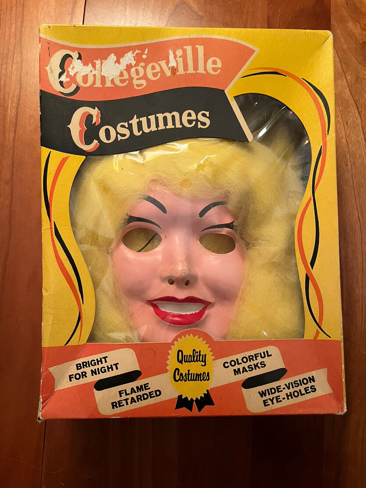 Collegeville Costumes Princess Large 12-14 Costume With Wig & Mask 1940s-1960s