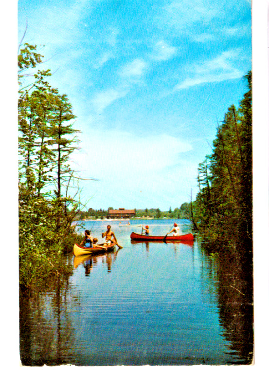 Jack & Jill Ranch Postcard RPPC Rothbury Michigan Posted Big Wildcat 1959 P3