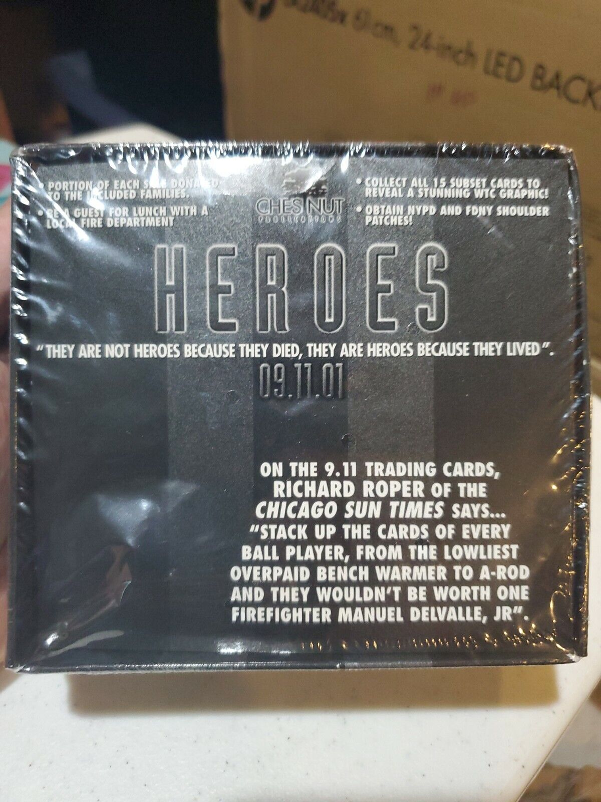 Heroes 09/11/01 September 11th Memorial Sealed Cards Box Chesnut Publications