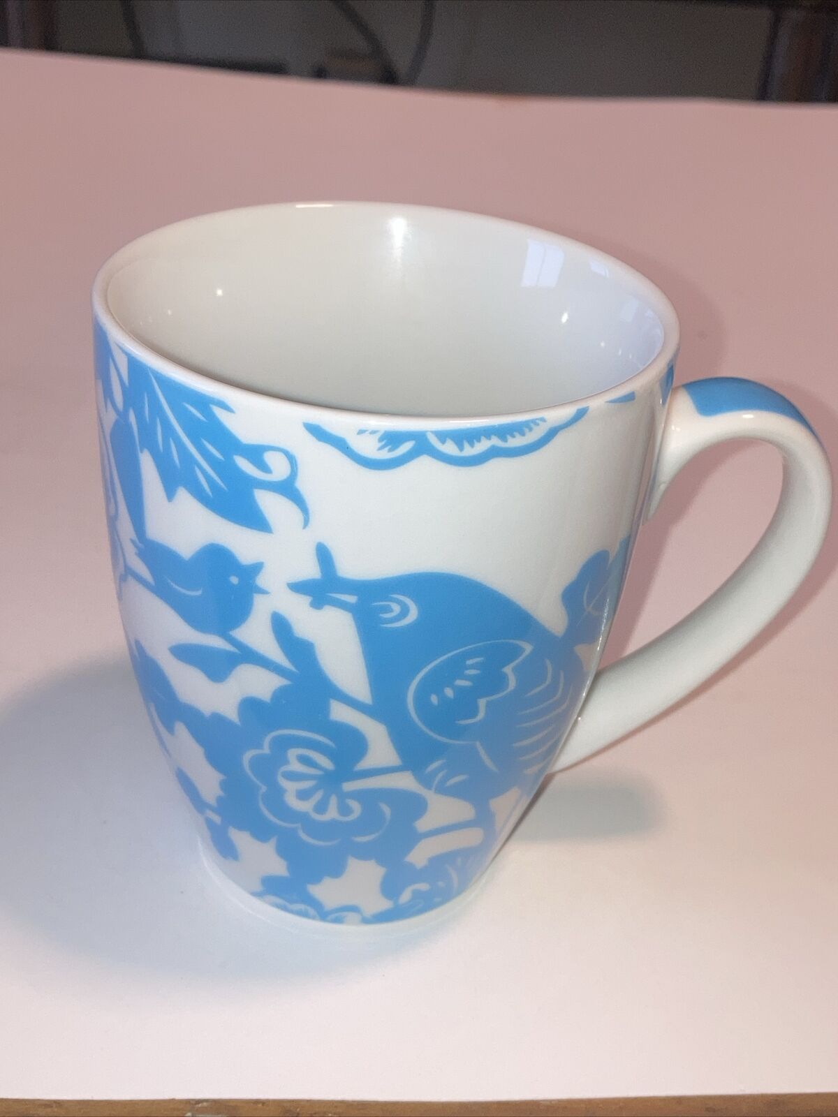 Thomas Paul Coffee Mug Cup Blue Birds Floral Print