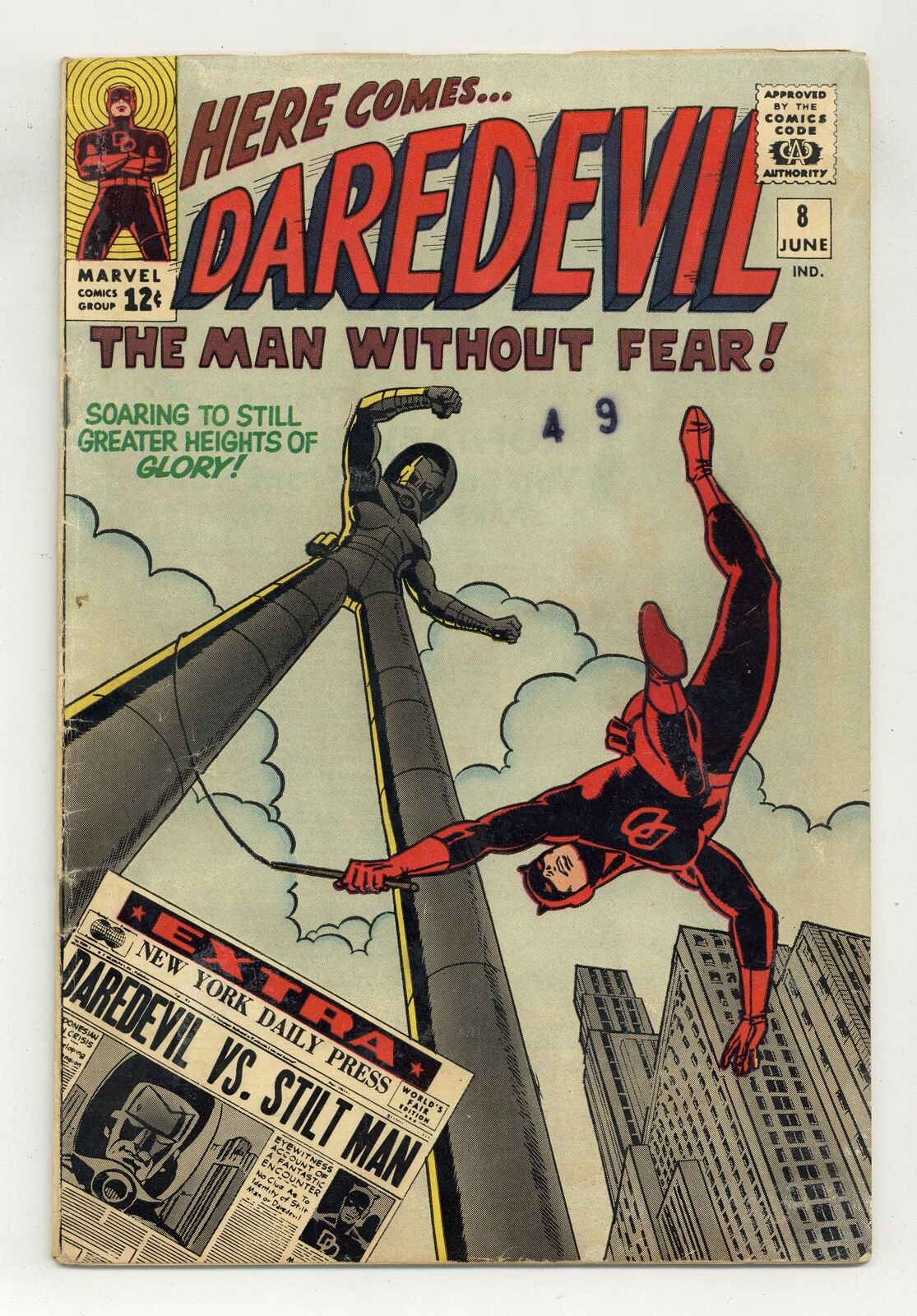 Daredevil #8 GD 2.0 RESTORED 1965