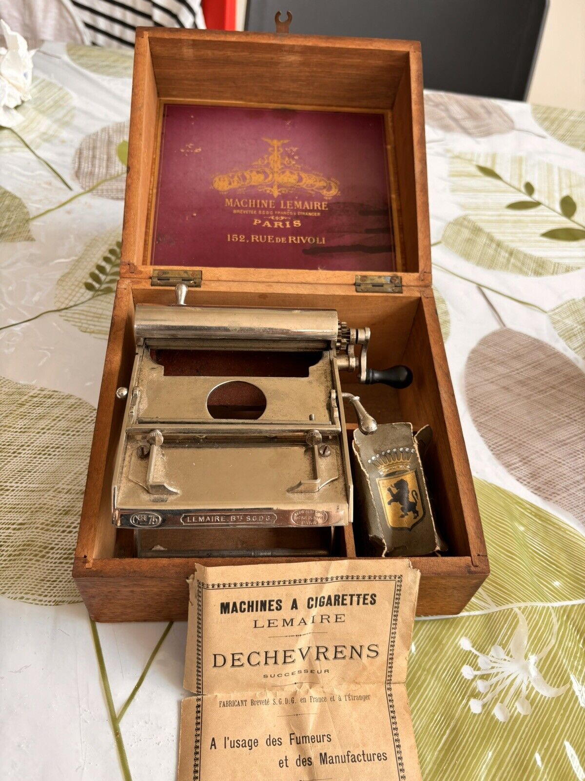 Antique LEMAIRE Cigarette Rolling Machine - Paris