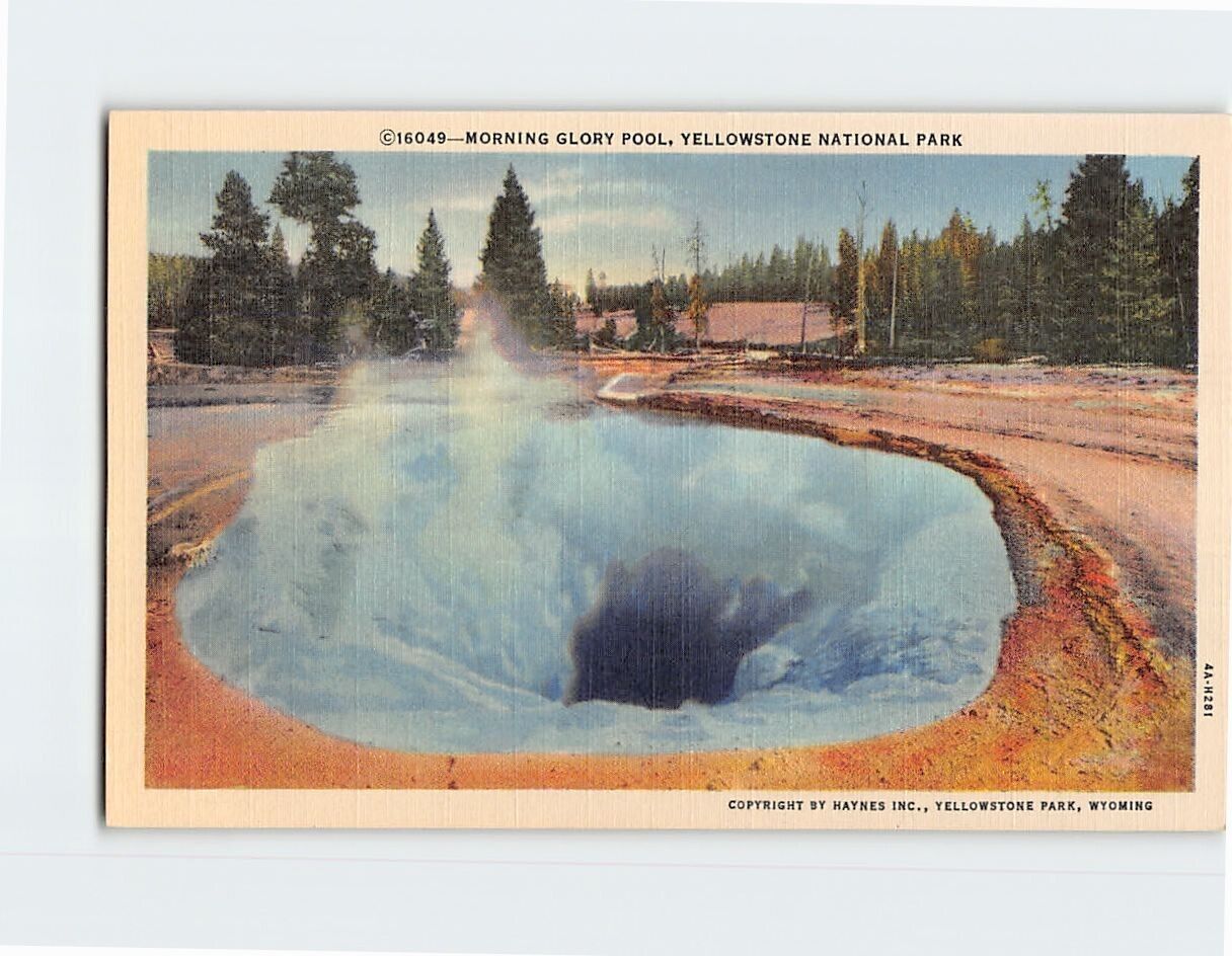 Postcard Morning Glory Pool Yellowstone National Park Wyoming USA