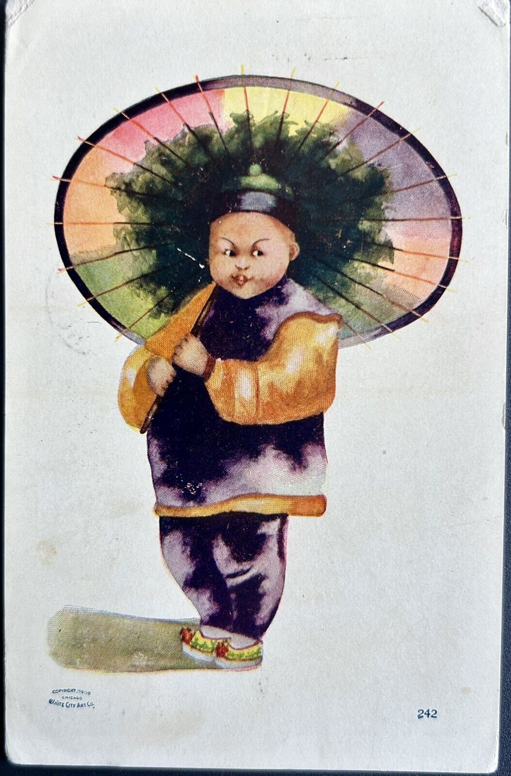 1908 White City Art Company Vintage Postcard. Undivided Back
