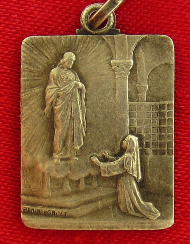 Vintage JESUS Medal HERE IS THE HEART WHICH HAS LOVED MEN SO Medal PENIN PONCET