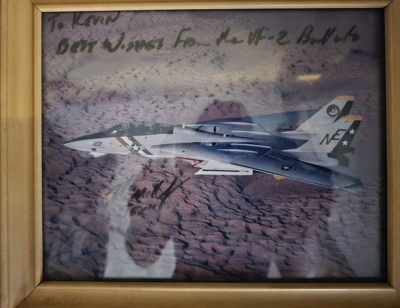 Vintage F-14A TOMCAT IN FLIGHT F-14 Framed Photo Print US Air Force