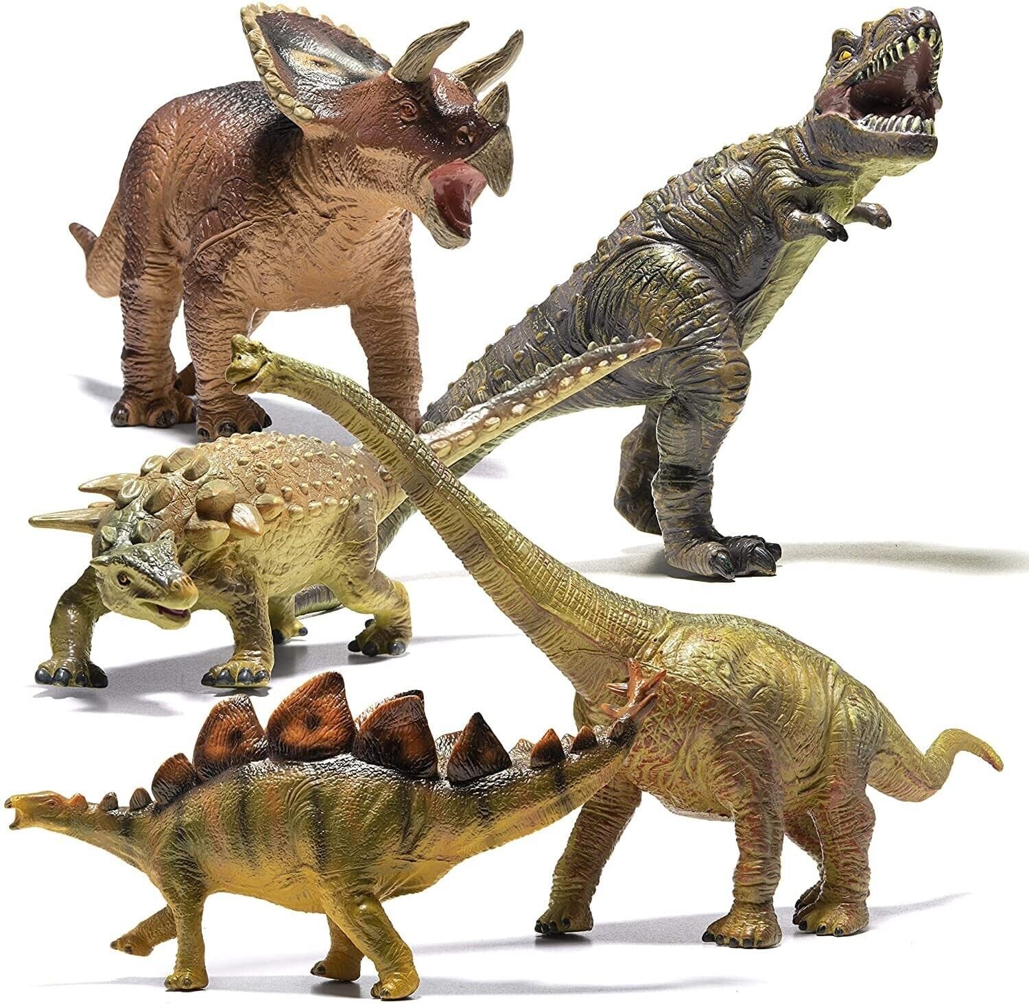 PRETEX 5 PCS Giant Dinosaur Toy Figures Set - Realistic and Large Dinosaur,NEW