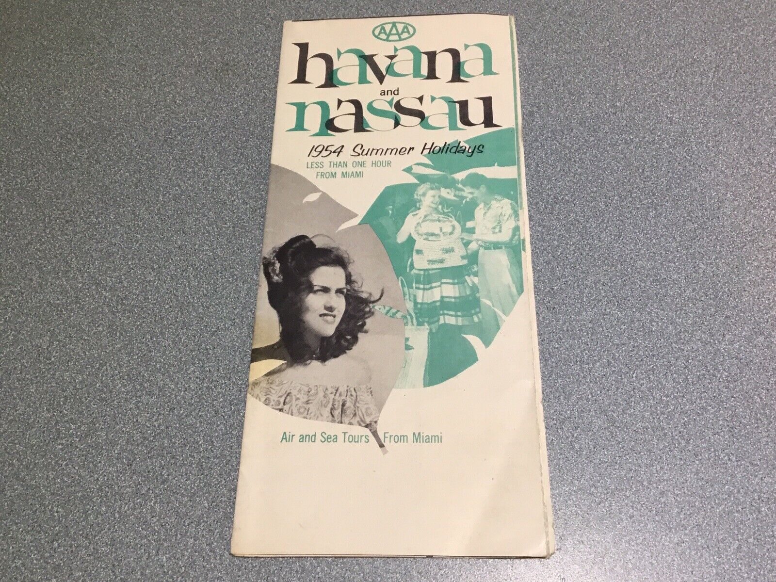 Vintage 1954  AAA Booklet BROCHURE PAMPHLET AIR SEA TOURS MIAMI HAVANA NASSAU