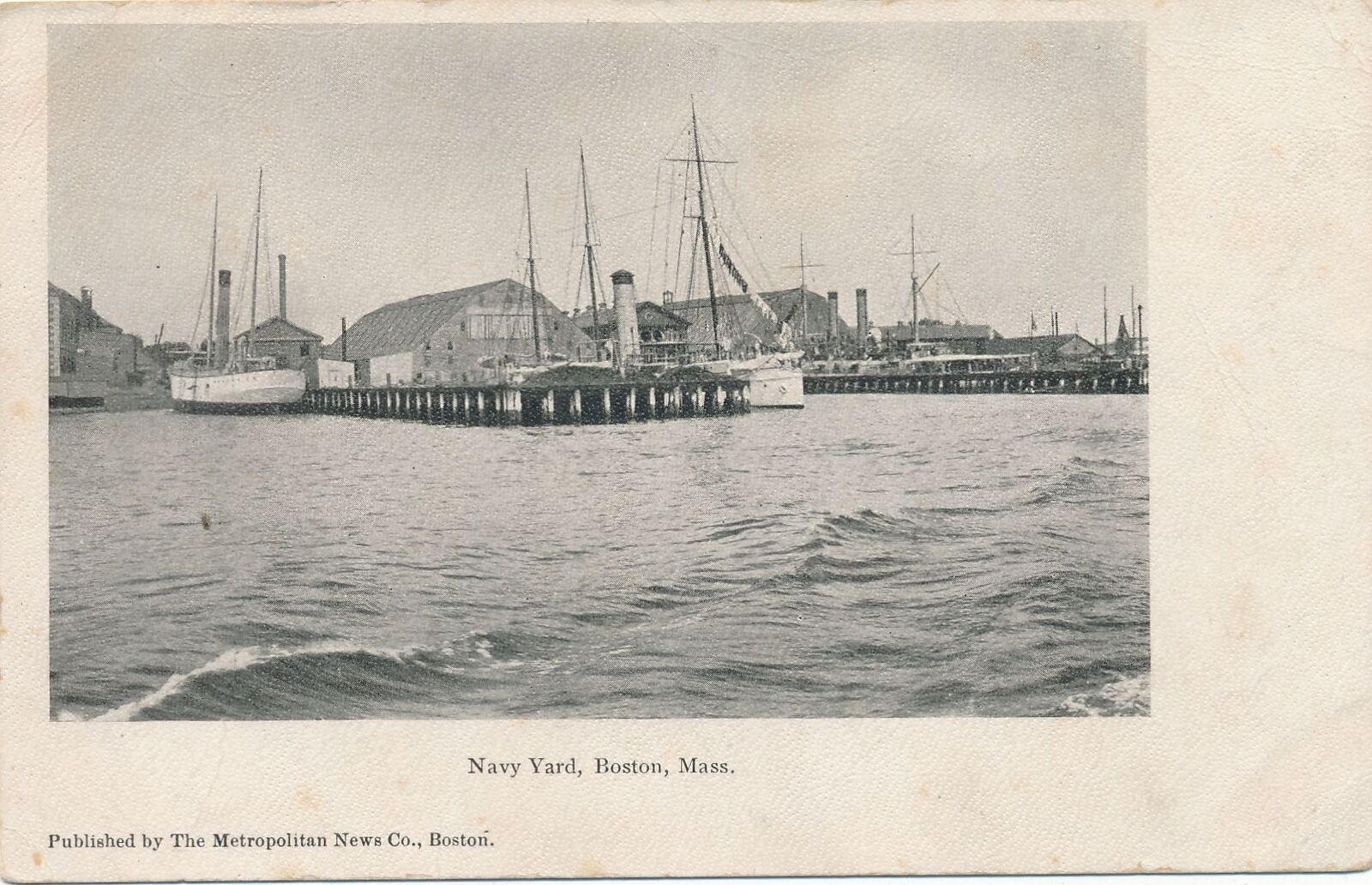 BOSTON MA - Navy Yard Postcard - udb (pre 1908)