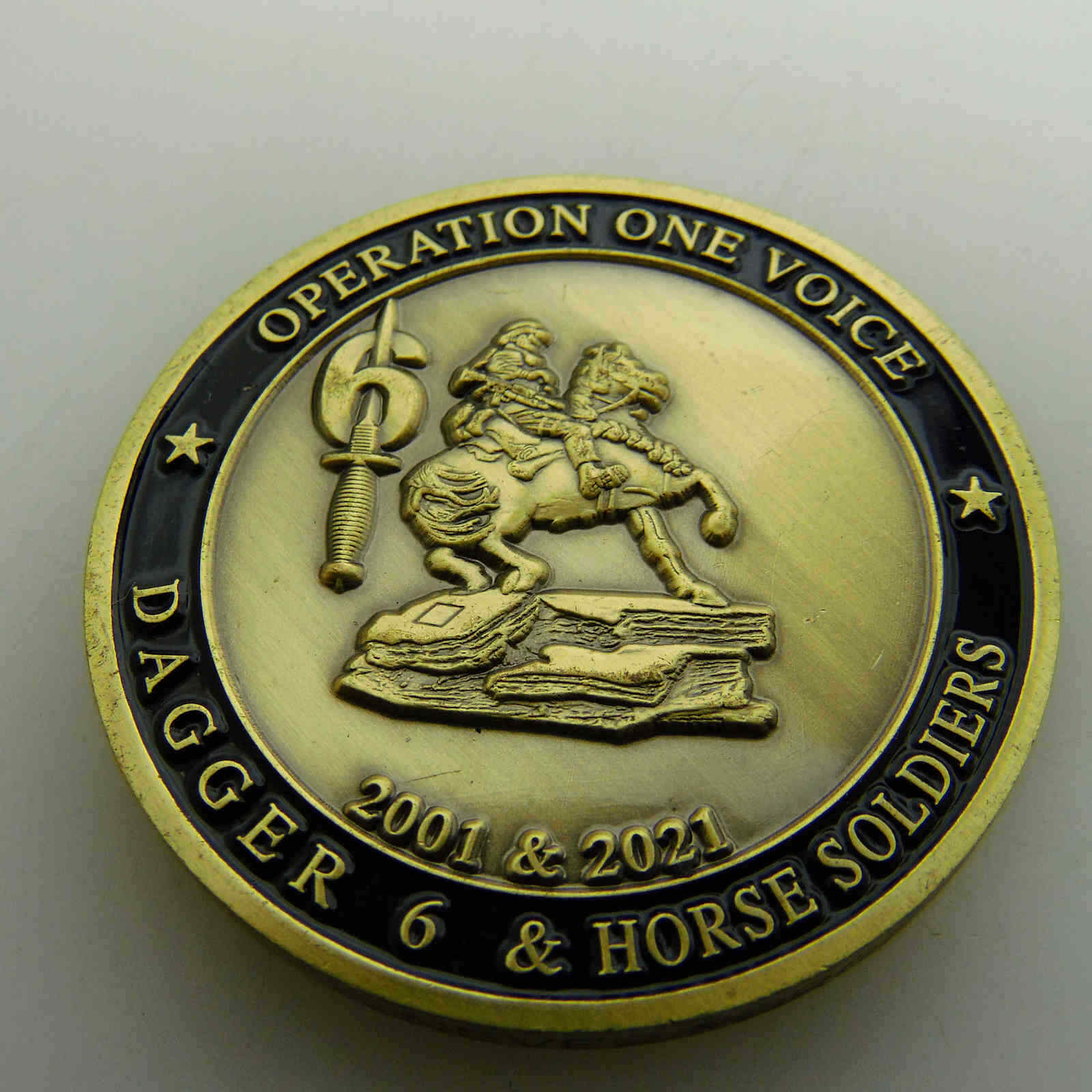 OPERATION ONE VOICE DAGGER 6 HORSE SOLDIERS CHALLENGE COIN