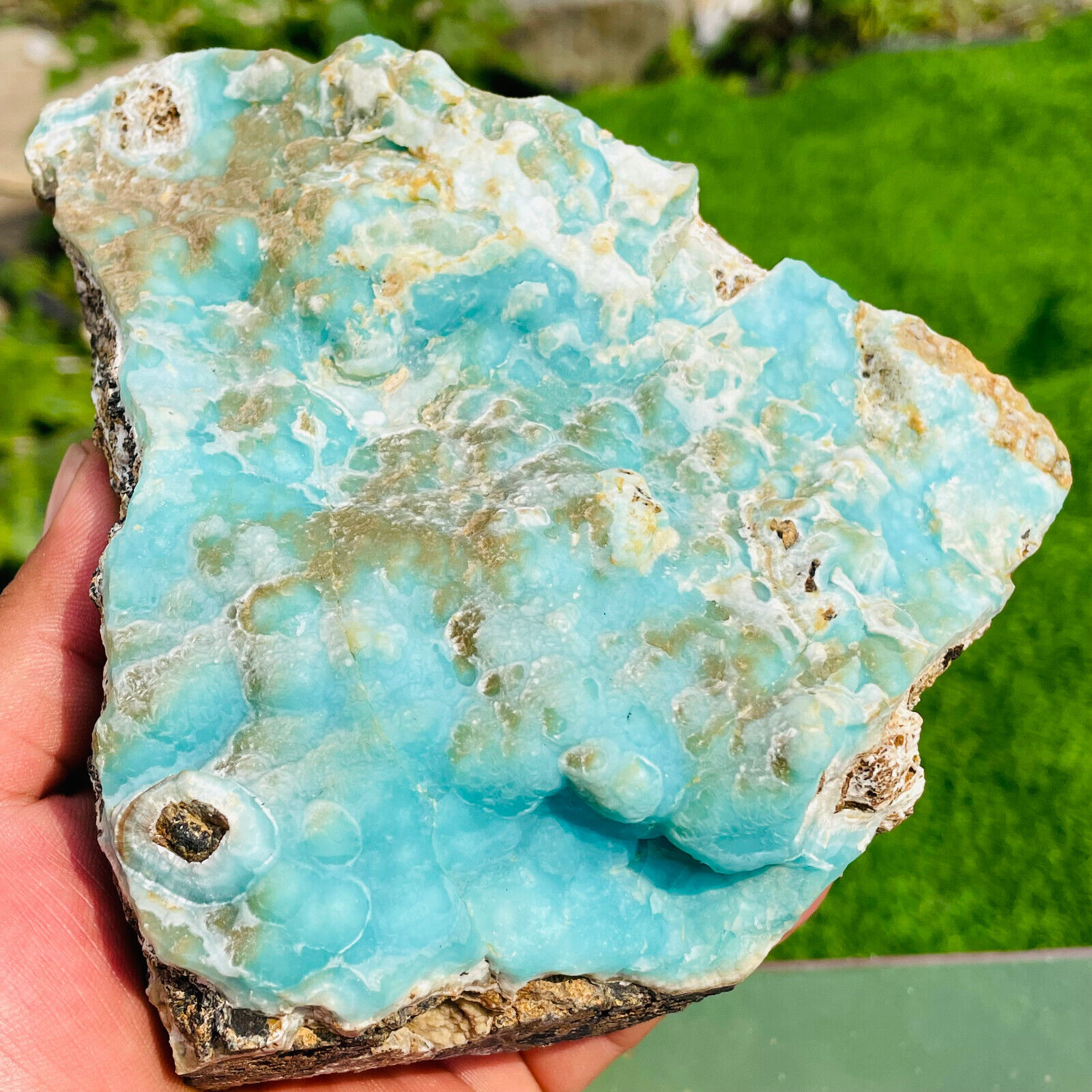 1145g Large Rare Natural Blue Hemimorphite rough raw Crystal Mineral Specimen