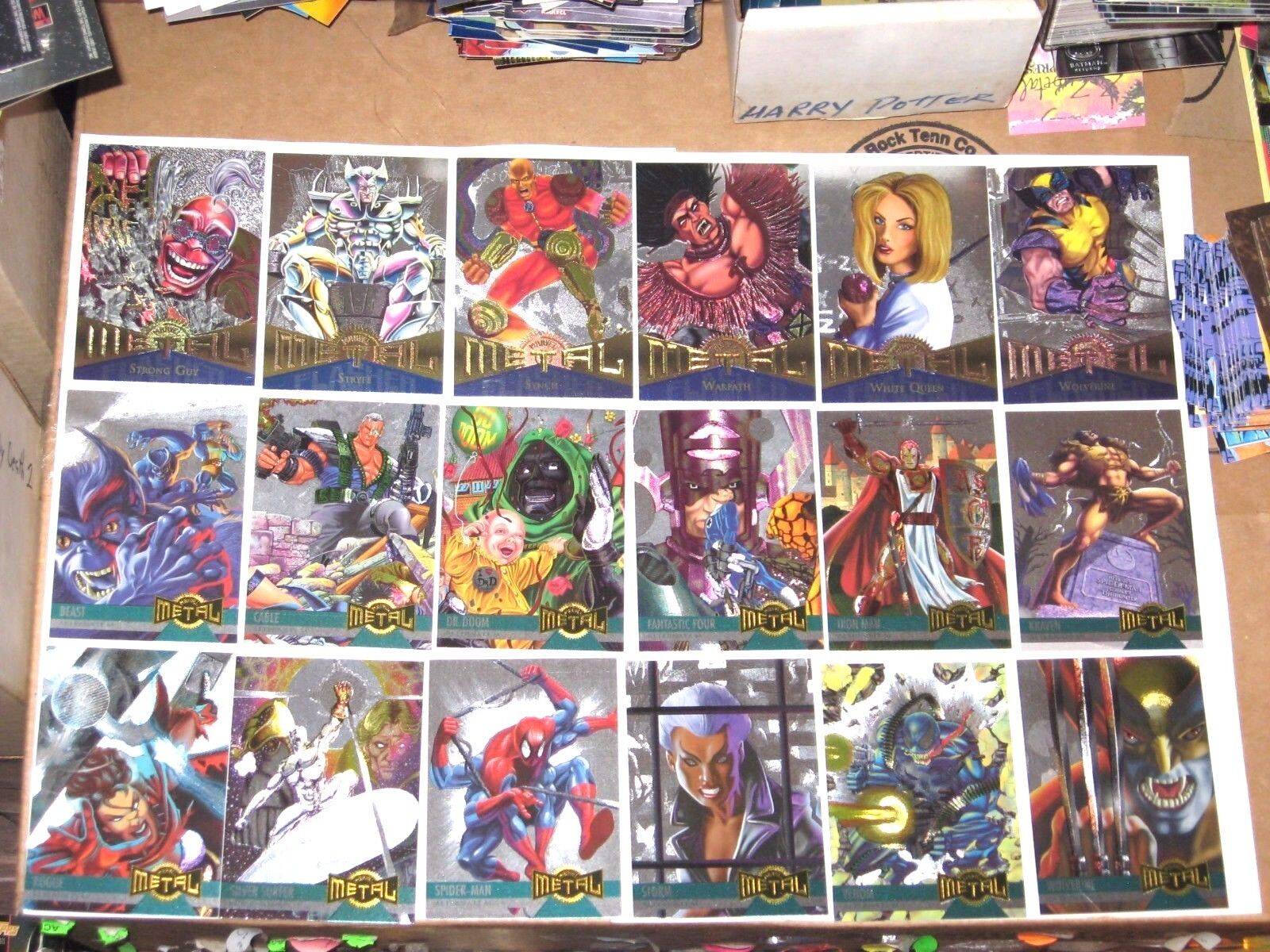 1995 MARVEL METAL SILVER FLASHERS PARALLEL CARD SINGLES POWER GRID UPDATED 2/11
