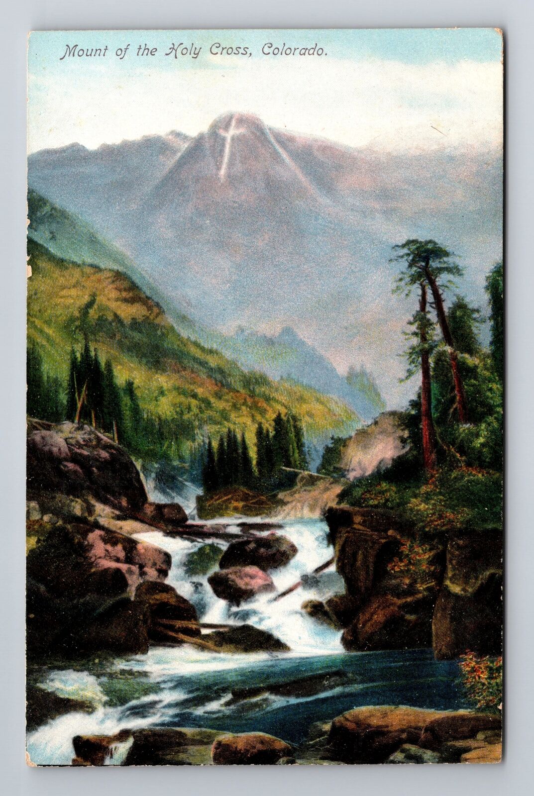 Minturn CO-Colorado, Mount of the Holy Cross, Antique Vintage Souvenir Postcard