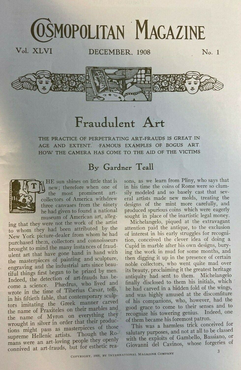 1908 Art Frauds Forgeries Fraudulent Art illustrated