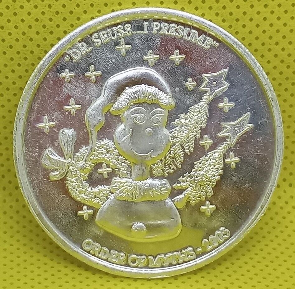 Order of Myths 2003 The Grinch, I Presume Doubloon (Mobile, AL) Mardi Gras Coin2