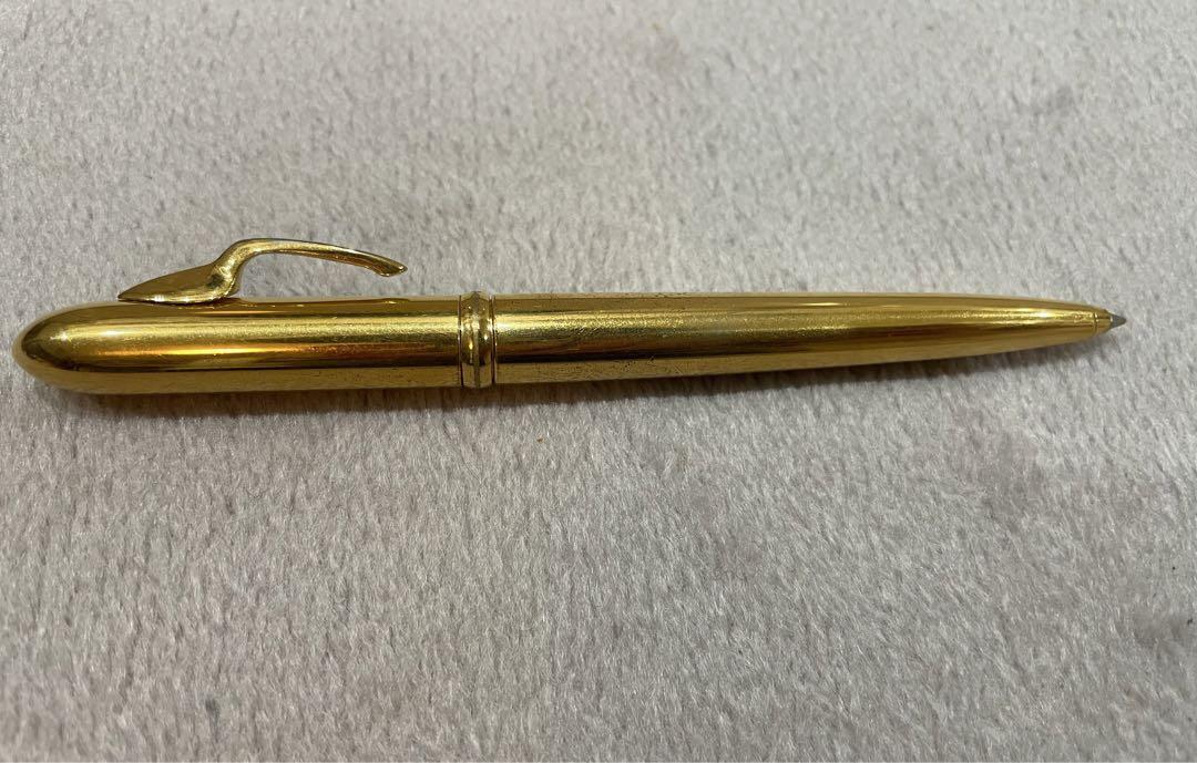 Fantastic Item Vintage Gold Ballpoint Pen With Genuine Bugatti Refill