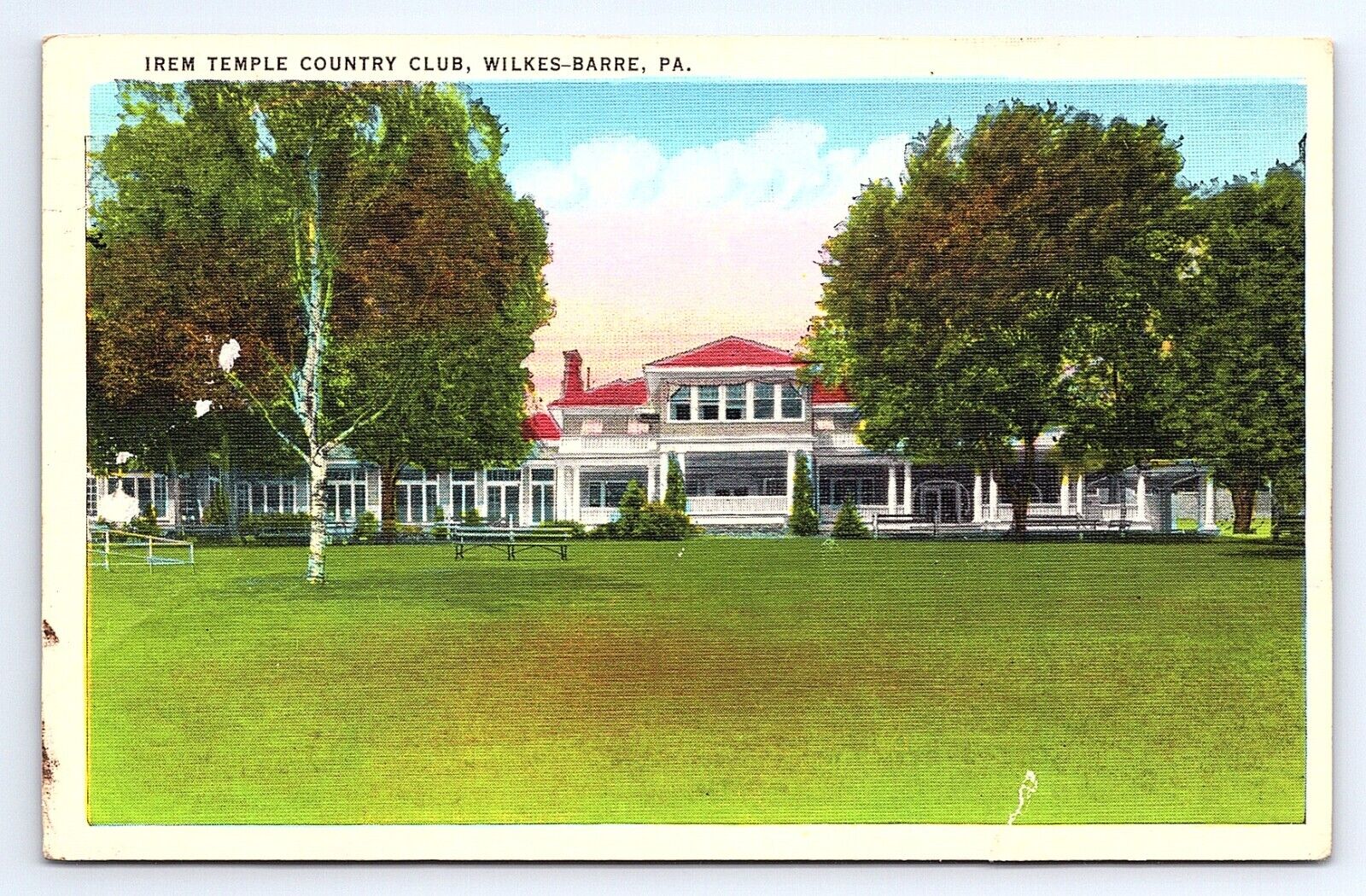 Postcard Irem Temple Country Club Wilkes-Barre Pennsylvania Golf PA