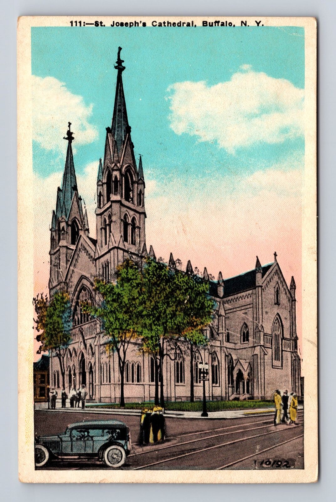 Buffalo NY-New York, St Joseph's Cathedral, Religion, Antique, Vintage Postcard