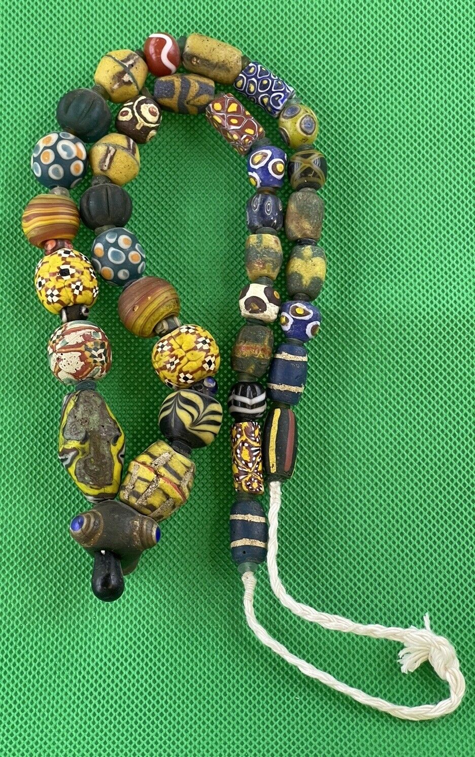 Very Beautiful Old Ancient Roman Glass Beads, Mosaic Beads Necklace,