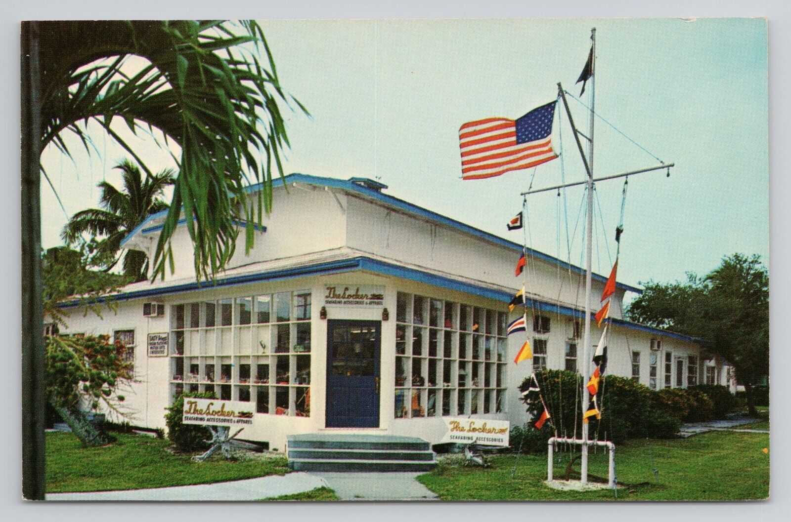 Postcard The Locker Street at Broad Ave Naples Florida
