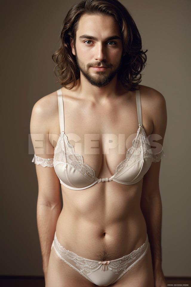 Shirtless Male Model Photo Cross Dresser Man 8x10 Cross Dressing Men in Panties