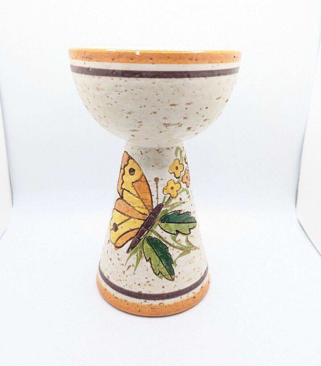 Vintage RARE Italy Rosenthal Netter Candlestick Holder Or Planter Pot Butterfly