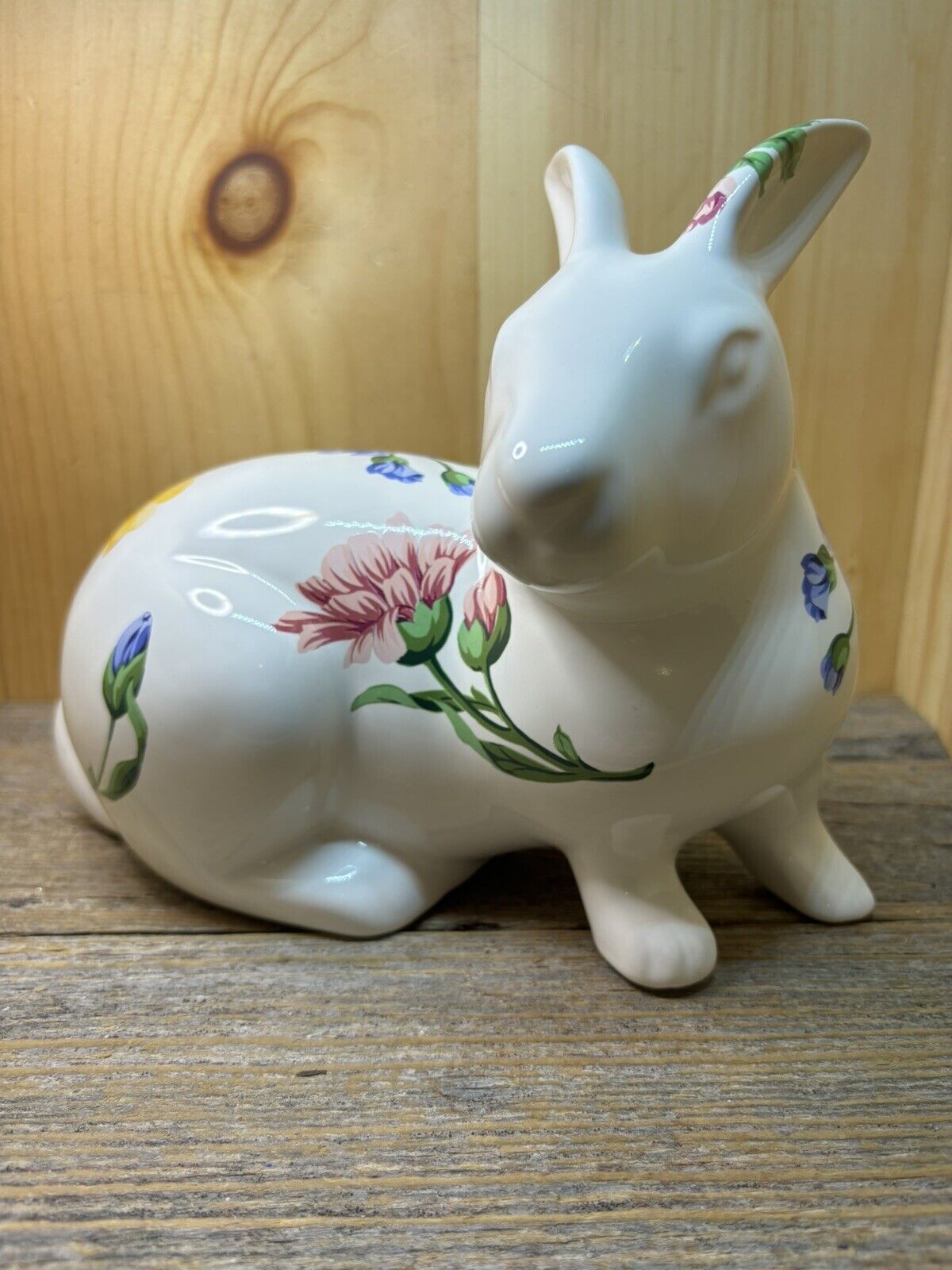 Beautiful TIFFANY & Co Porcelain Rabbit Floral Hand Painted